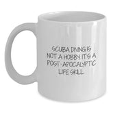 Scuba Diving Enthusiasts Gifts from Family and Friends - Funny White Coffee Mug for Scuba Diving Men and Women on Christmas Unique Gifts - Main